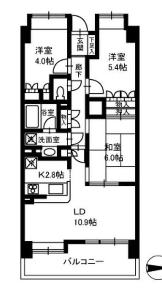 コスモ西大島グランステージE803号室